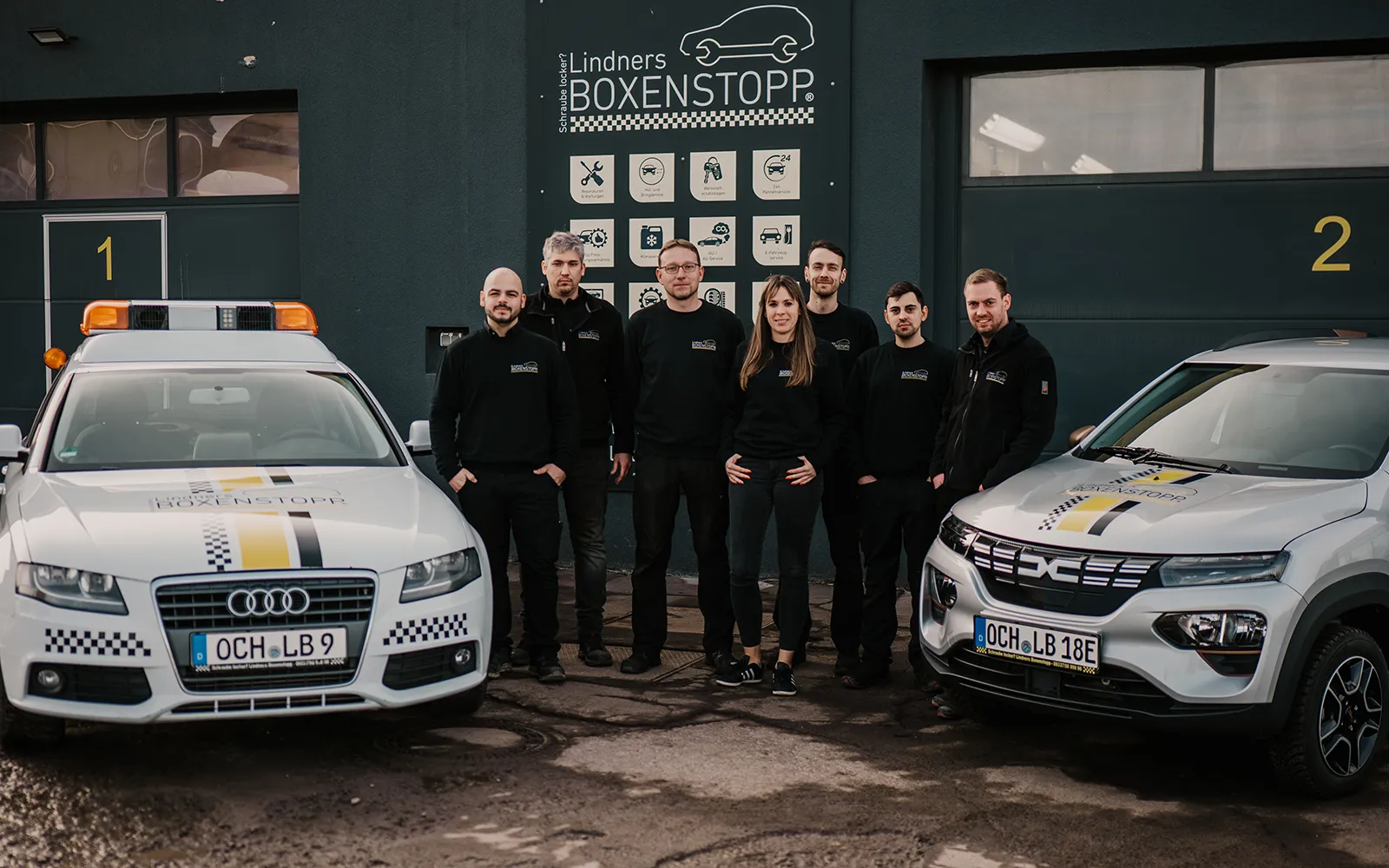 Das Team von Lindners Boxenstopp